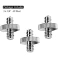 thumbnail image 3 of 1/ 4 Inch Male to 1/ 4 Inch Male Threaded Screw Adapter for Camera / Tripod / Monopod / Ballhead / Light Stand (3 Pieces), 3 of 3
