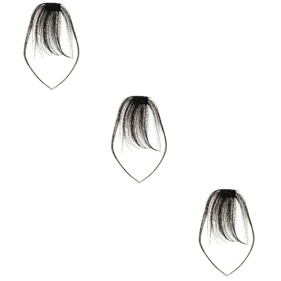 3 Pack Kettle Bangs Wig Piece Hairpiece Clip Woman Miss