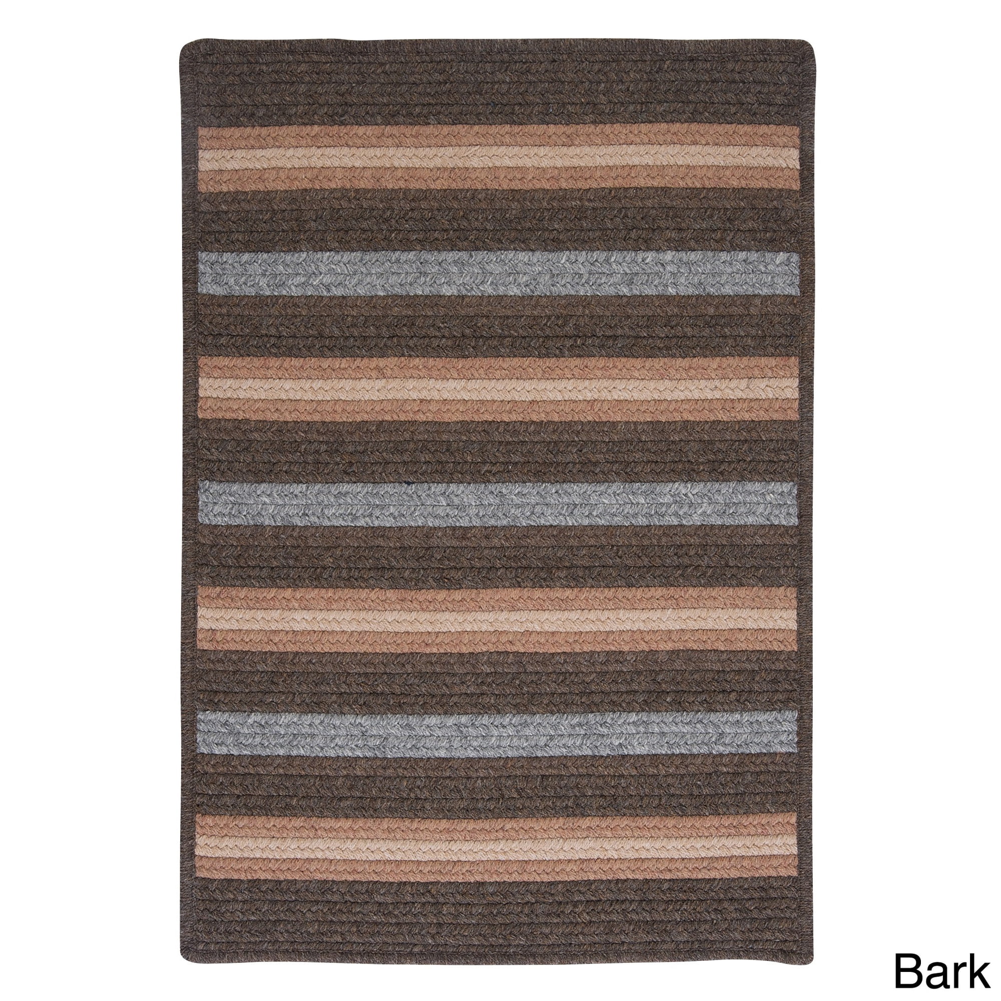 Colonial Mills Sterling Braided Reversible Rug Bark 4' x 6' 4' x 6' Living Room,Bedroom,Dining Room Grey Rectangle