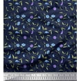 thumbnail image 1 of Soimoi Georgette Viscose Fabric Leaves & Aster Floral Print Fabric by The Yard 42 Inch Wide, 1 of 3