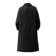 thumbnail image 3 of uikmnh Winter Coats for Men Double Woolen Overcoat Casual Long Jacket Loose Fit Coat for Everyday Wear Size:L, 3 of 6