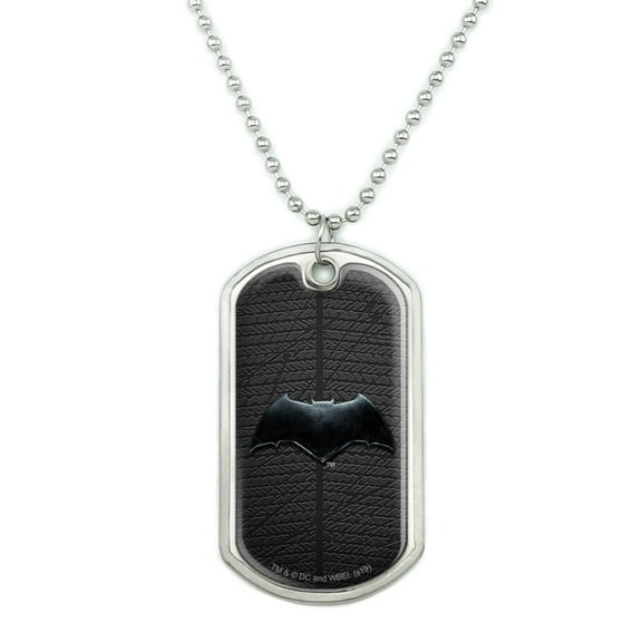 Justice League Movie Batman Logo Military Dog Tag Pendant Necklace with Chain