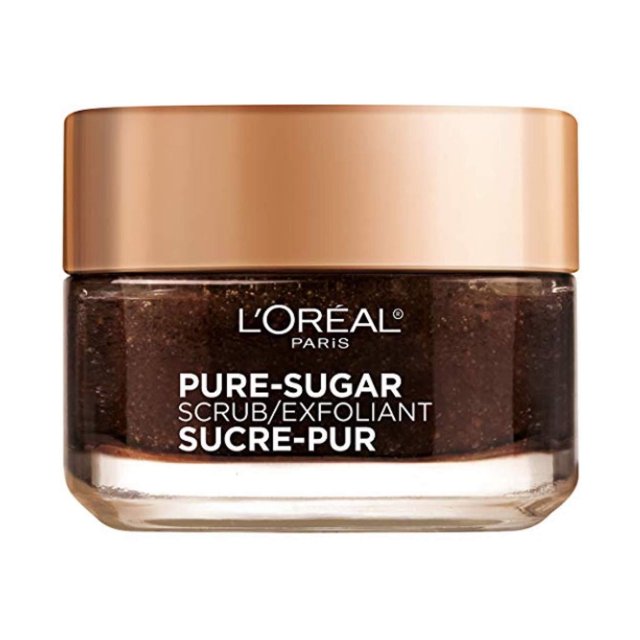 L'Oreal Paris Pure-Sugar Scrub with 3 Fine Sugars + Coffee, For Rough Skin, 50 ml