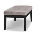 thumbnail image 4 of Lacey 43" W Rectangle Tufted Ottoman Bench in Distressed Gray Taupe Faux Leather, 4 of 10