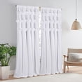thumbnail image 2 of EvJk White Blackout Window Curtain 54" x 84", 2 Panels Curtains with Handmade Ruffles, 2 of 5