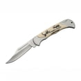 thumbnail image 3 of SZCO 4.25" Wildlife Lockback Folding Pocket Knife, Stainless Steel Blade with ABS Deer Print Handle – Everyday Carry Utility Tool, 3 of 4