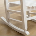 thumbnail image 6 of BplusZ Wood High Back Rocking Chair, White, 6 of 6