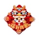 thumbnail image 2 of Pegatinas de puerta de Año Nuevo chino Pegatinas de puerta de dragón chino Palabra de bendición china Estilo A, 2 of 9