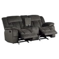 thumbnail image 5 of Pemberly Row Microfiber Double Glider Reclining Love Seat in Chocolate, 5 of 11