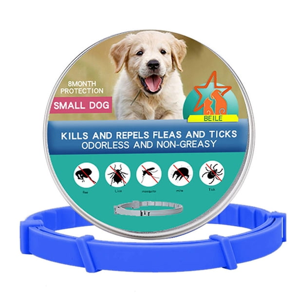 2 collares de protección contra pulgas y garrapatas para perros/gatos, collar antipulgas de protección de 8 meses, collar para mascotas antipulgas 100% natural, collar contra garrapatas para perros