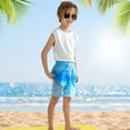 thumbnail image 6 of Kids Teens Boys Swim Trunks with Compression Liner Double Layer Beach Surf Swim Shorts Quick Dry Anti Chafe Boxer Brief Swimwear 5-16 Years, 6 of 10