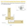 thumbnail image 6 of Furniware 2-Piece 1-1/4" Nickel Plated Cabinet Hinges with Soft Close, 2-Pack, 6 of 9