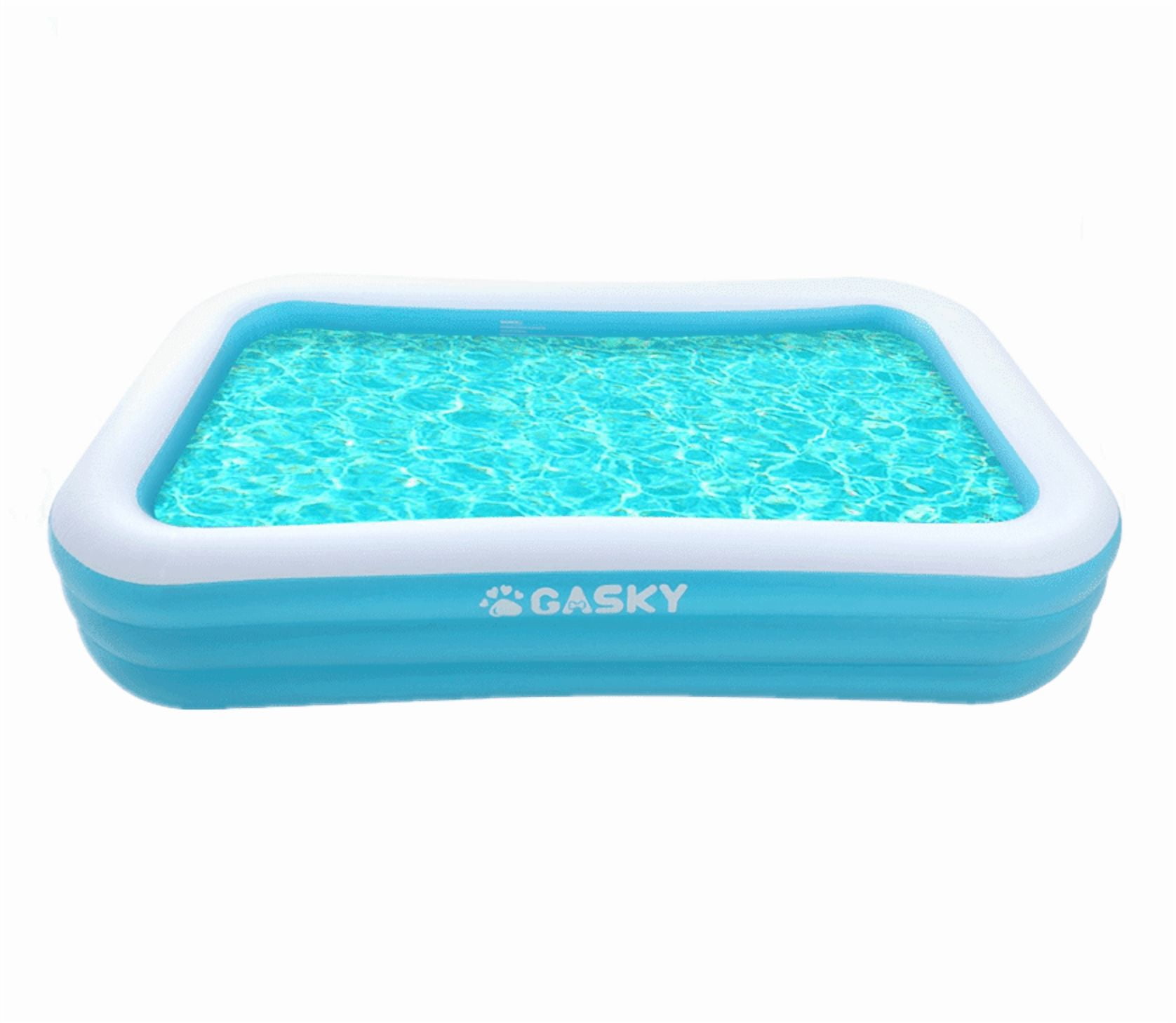 Gasky Inflatable Swimming Pool Full-Sized Blow up Water Pool 120''*72''*22'' for Baby Kids Adults Family Outdoor Backyard Summer Water Party