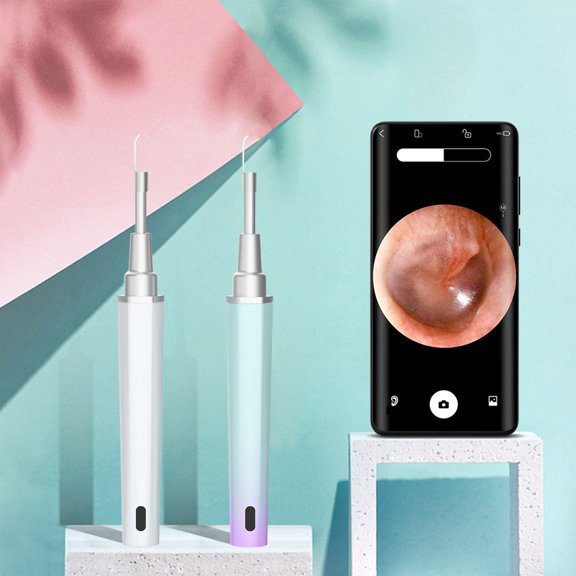 Ear Wax Removal Tools,Wireless Otoscope, Ear Wax Removal , Ear Endoscope with LED Lights, Mini Visual Ear Camera, Ear Wax Cleaner Kit for iPhone, iPad, Android