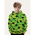 thumbnail image 4 of Ropa para niños Sudadera con capucha de otoño Sudadera con capucha con estampado de animales de dibujos animados de colores para niños Chándal de manga larga de moda de primavera, 4 of 5
