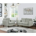 thumbnail image 2 of Grayburn Mid-Century 2-Cushion Loveseat in Smoke Gray Fabric, 2 of 9