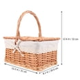 thumbnail image 5 of Yongwei Wicker Picnic Basket with Lid: Vintage-Style Hamper for Camping, 5 of 10