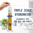 Fermentaholics Triple Scale Hydrometer Tool Determine ABV Alcohol