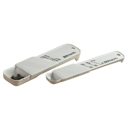 Court Tablespoon - Fox Run KitchenArt Adjust-A-Teaspoon & Tablespoon Measuring Spoon Set, White