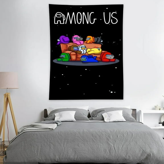 Tapestry for Among Us wall hanging Bedroom Dorm Funny Poster Backgrounds Wall Art Decorations Kids Girls Teens Gifts 40×30 inch