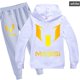 thumbnail image 3 of Ropa para niñas de la superestrella del fútbol argentino, conjunto de sudaderas con capucha y pantalones a la moda para niños, ropa para niños, chándal deportivo para primavera y otoño, 3 of 5