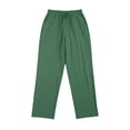 thumbnail image 4 of Conairie Linen Trousers for Women's Lightweight Summer Tapered Pants Drawstring Elastic Waist Pants Casual Trousers with Pockets Dark Green L, 4 of 4