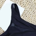 thumbnail image 5 of Womens Bathing Suits Plus Size One Shoulder Ruffle One Piece Swimsuits Solid Color Full Coverage Cutout Swimwear (Black L), 5 of 6