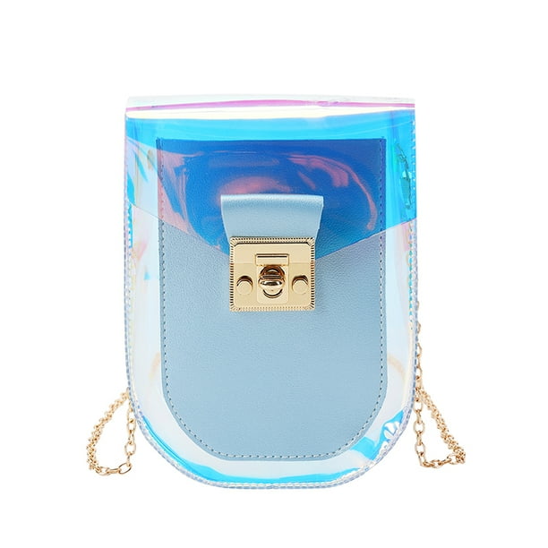Carolilly Women Holographic Crossbody Bag Fashion Laser Phone Purse Shoulder Bag With Chain Strap Walmart Com Walmart Com