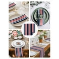 thumbnail image 3 of Navy Blue Red Striped Cloth Napkins Set of 4 Reusable Dinner Napkins, Modern Minimalist Ombre Lines Cocktail Napkin Washable Table Napkins for Wedding/Holiday Party/Baby Shower 20"x20", 3 of 7