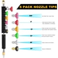 thumbnail image 5 of Pressure Washer Extension Wand, 10 Pack Power Washer Extension Wand with 6 Nozzle Tips, 30°,90°,120° Curved Rod, 1/4" Quick Connect, Replacement Power washer Lance, 4000 PSI, 5 of 11