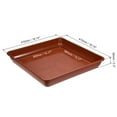 thumbnail image 2 of Unique Bargains 16' Plastic Square Plant Pot Saucer Flower Drip Tray, Red, 2 of 5