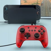 onn Wired Game Controller for Nintendo Switch 2, Switch, Switch OLED, Switch Lite, Red