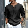 thumbnail image 2 of LIUJUNSHOP Men's Plain T-Shirt Men's Long Sleeve Solid Color Tie Up T-Shirt Casual Comfortable Stretch Fit Tee Shirt, 2 of 5