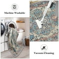 thumbnail image 2 of 5x7 Area Rug for Living Room - Neutral Blue Floral Vintage Design - Pet Friendly - Boho Washable Rug for Bedroom, Dining Room, 2 of 6