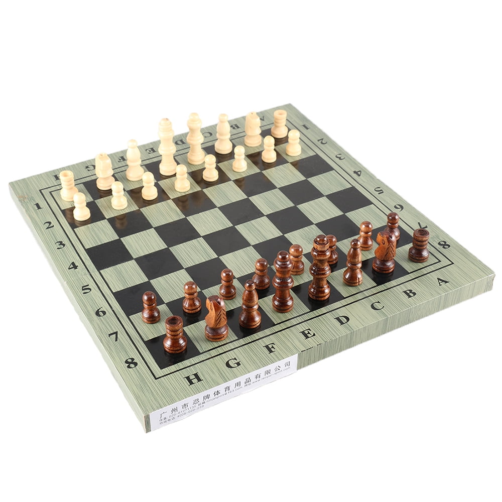 International Chess Set Portable Wooden Chessboard Chess Game For