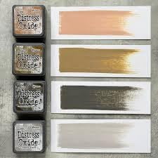 Mini Distress Oxide Pad Bundle - Ranger Tim Holtz Mini Distress Oxide Pad Sets #13, #14, #15, #16, #17, #18 with Trebbies Detail Stick