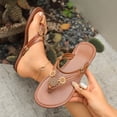 thumbnail image 1 of Fankiway Women's Floral Flip Flops Thin Strap Non-Slip Flat Sandals Summer Boho Coffee 7.5, 1 of 9