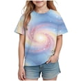 thumbnail image 6 of Gytharion Kids Boys Girls Tee Tops Fashion Casual Starry Sky Print Crew Neck Pullover T-Shirts Summer Soft Comfy Short Sleeve Blouses for Boys Girls, 3-14 Years, 6 of 7