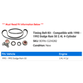 thumbnail image 2 of Timing Belt Kit - Compatible with 1990 - 1992 Dodge Ram 50 2.4L 4-Cylinder 1991, 2 of 2