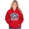 thumbnail image 4 of Betty Boop Retro Cartoon US Sassy Zip Hoodie Sweatshirt Women Brisco Brands M, 4 of 5