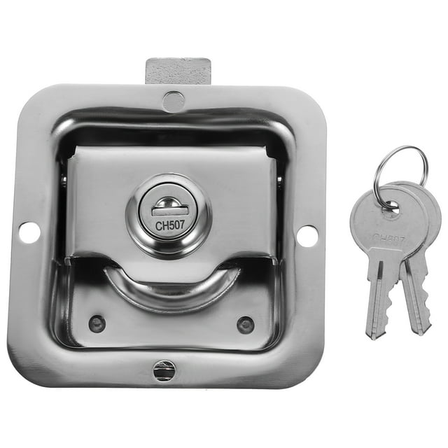 MasteelfCA 1Set Stainless Steel Lock Panel Lock Trailer Lock for RV Engineering Vehicle