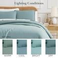 thumbnail image 4 of Oversized Square Stitched Solid Embroidered 3-Piece Quilt Set by Southshore Fine Linens, 4 of 10