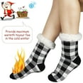 thumbnail image 3 of 2 Pairs Women's Slipper Socks Winter Fuzzy Thick Fleece Lining Socks Thermal Christmas Stocking, 3 of 6