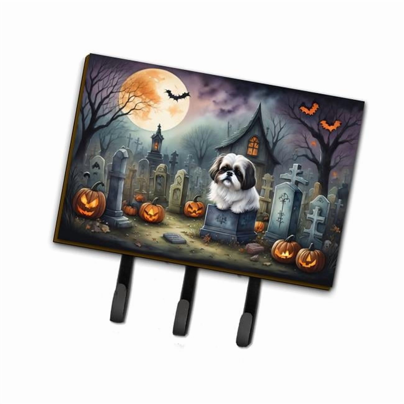 Bernese Mountain Dog Spooky Halloween Leash or Key Holder 6 in x 9 in