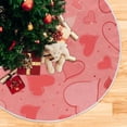 thumbnail image 5 of GZHJMY Valentine's Day Tree Skirt Home Decoration Large Round Hearts Christmas Tree Skirt for Holiday Party Home Christmas Day Ornaments, 35.4", 5 of 6