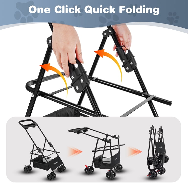 Zoolike 3-in-1 Pet Stroller with Detachable Carrier photo 6