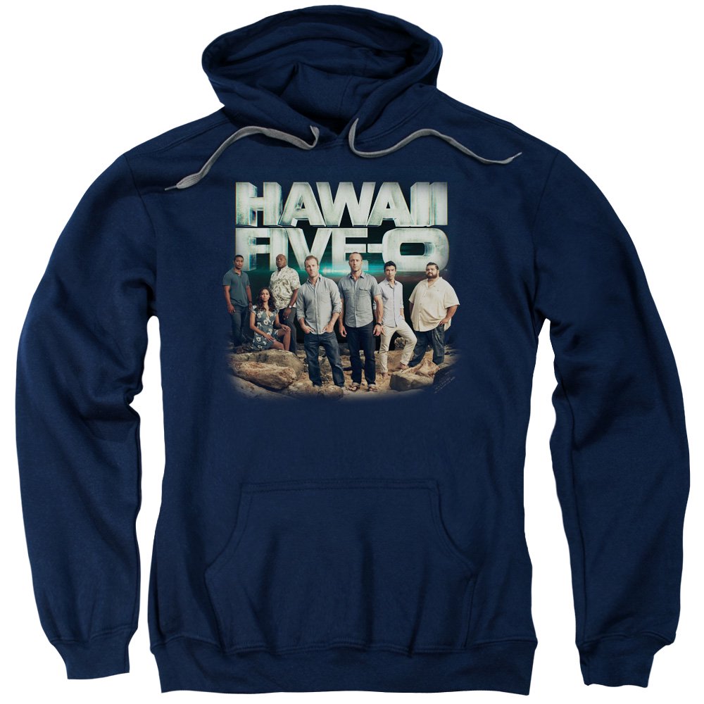 Hawaii 5 0 Cast Adult Pullover Hoodie Sweatshirt Navy