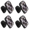 thumbnail image 2 of 4 Pcs Square Cabinet Handle Cupboard Knob Drawer Pulls Handle Rabbit Black Drawer Knobs with Screws Furniture Decoration, 2 of 7