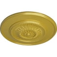 thumbnail image 3 of Ekena Millwork 23 1/2"OD x 2 3/4"P Floral Ceiling Medallion, Hand-Painted Rich Gold, 3 of 6