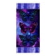 thumbnail image 2 of Decoración del hogar, toallas de baño, toallas de playa, toalla de playa estampada de terciopelo de doble cara con mariposas moradas, de secado rápido, toalla de natación para adultos, toalla de playa, 2 of 8